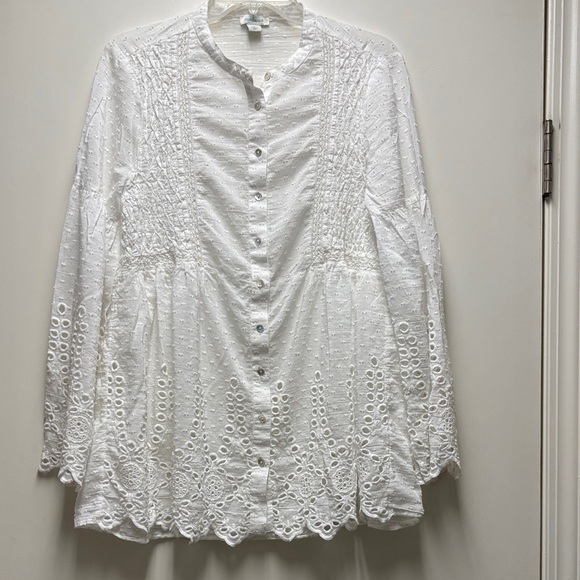 Sundance Tops - Sundance White Eyelet Blouse